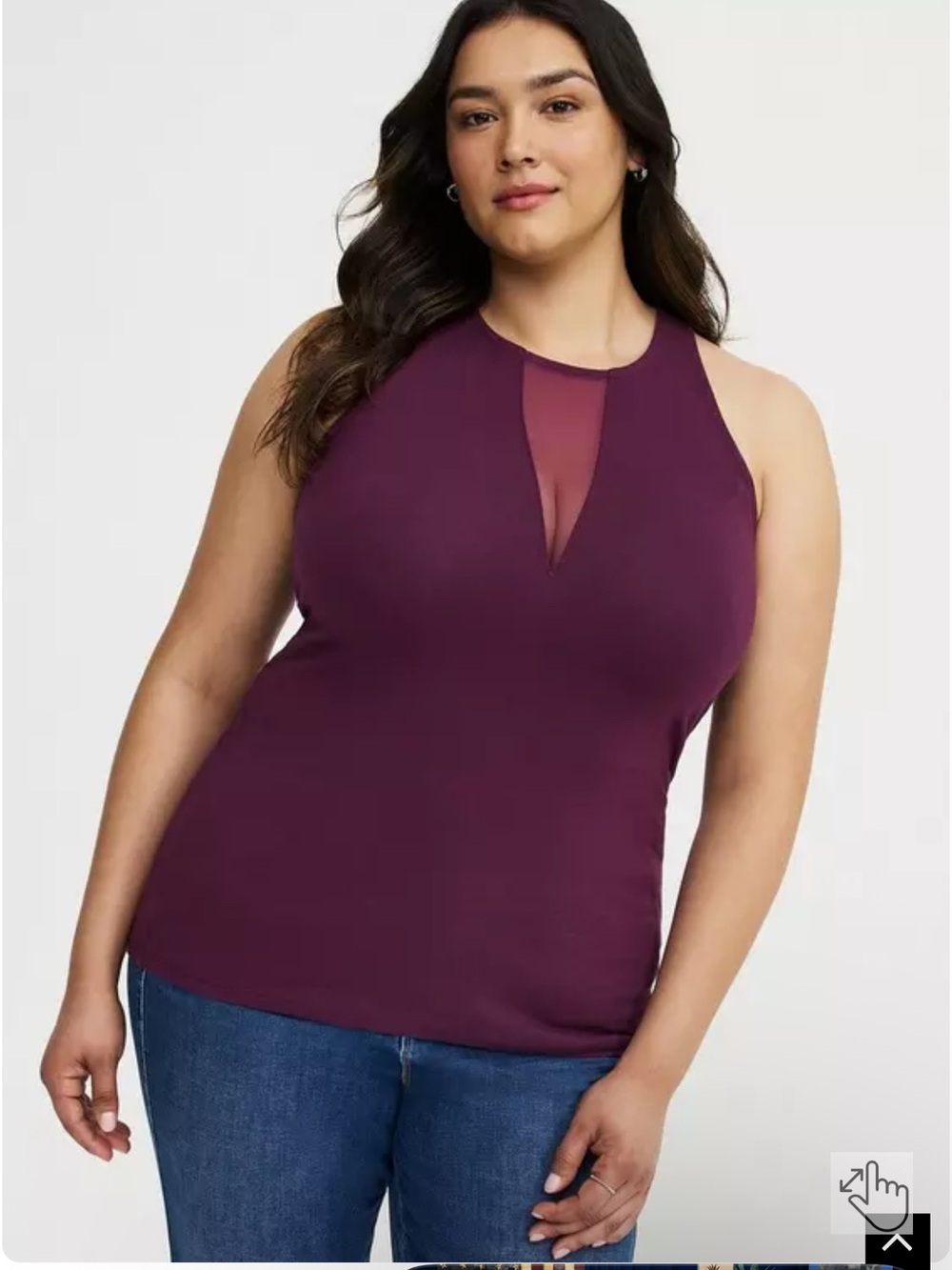 Torrid Mesh Insert Foxy  Tank Size 1